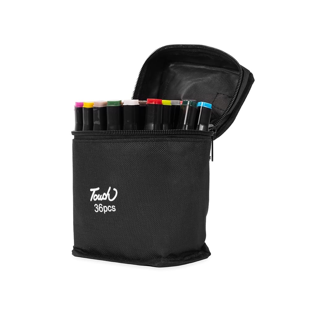 KIT CANETAS MARCADORAS PONTAS DUPLAS 36 CORES