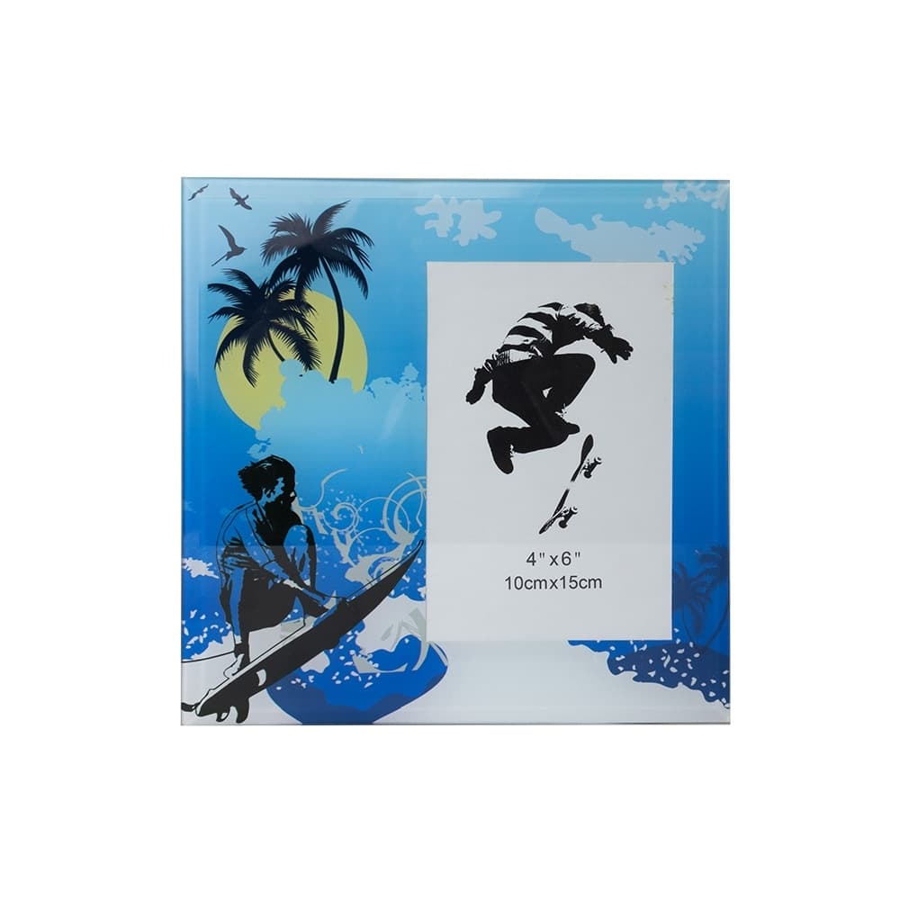 PORTA RETRATO SURF 10X15 CM VIDRO
